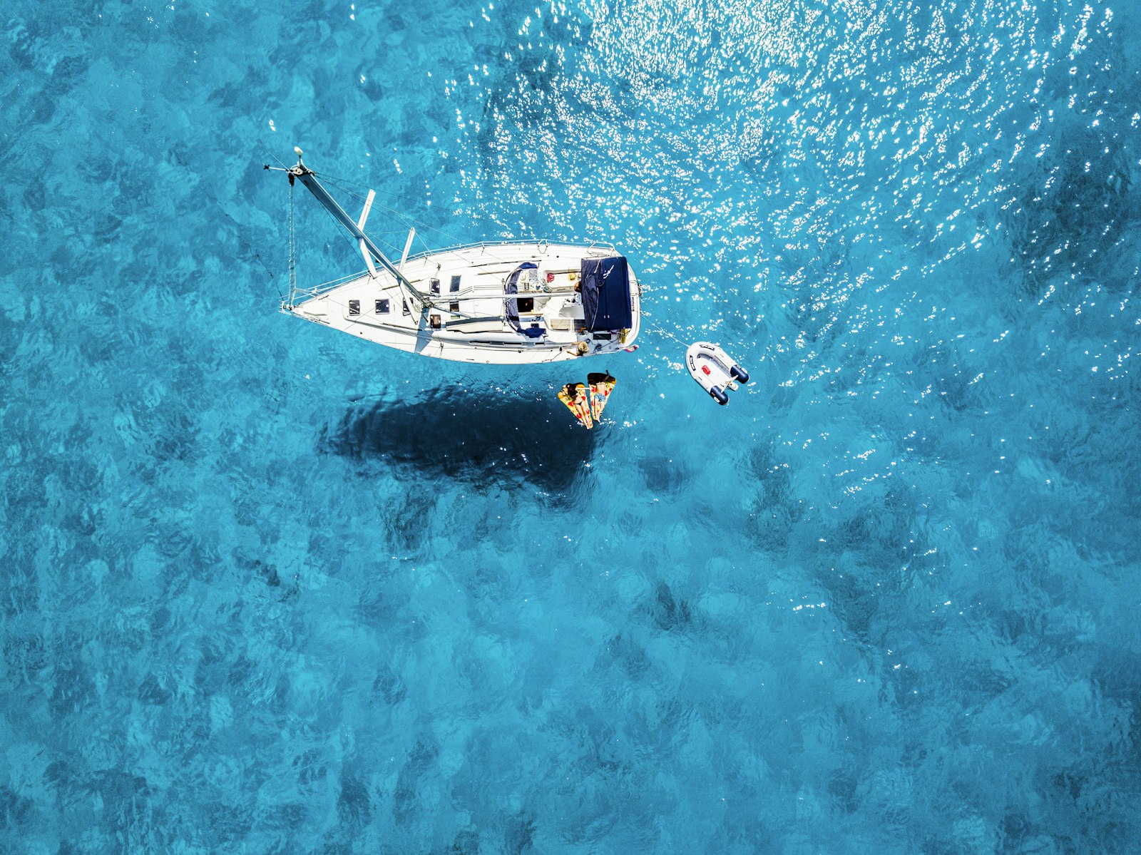 Boat in the turquoise waters of the Gulf of Orosei